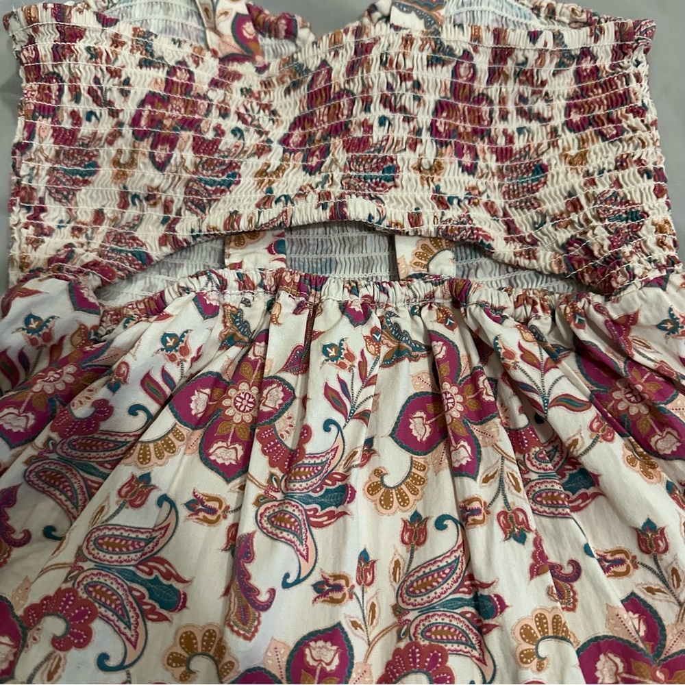 Anthropologie FOREVER THAT GIRL Floral Sweetheart -Bohemian Mini Dress/Size: XXS - Picture 6 of 12
